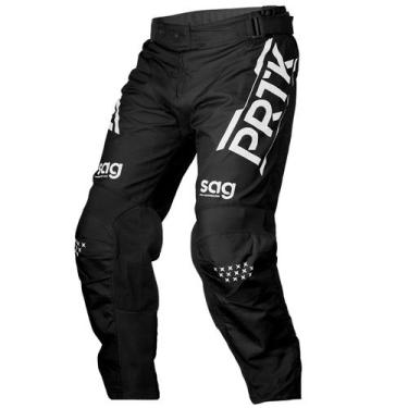 Imagem de Calça Infantil Motocross Trilha Enduro Pro Tork Sag 2022 , Preto, Bran