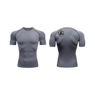 Imagem de Camiseta De Compressão Gráfica Masculina De Secagem Rápida, Camiseta A