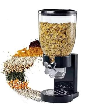 Imagem de Dispenser de Cereais 2 Litros com Tampa Hermética e Bico Dosador Transparente cereais grãos