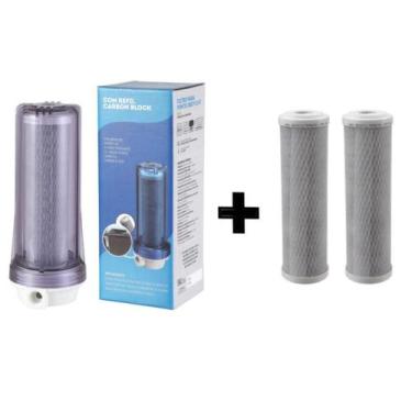 Imagem de Filtro Agua 9 3/4 Ponto Uso Pou Carvão Ativado Bbi F230Pou - Bbi Filtr