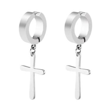 Imagem de Brincos De Clipe Com Pingente De Cruz Da Moda, Não Perfurantes, Para H