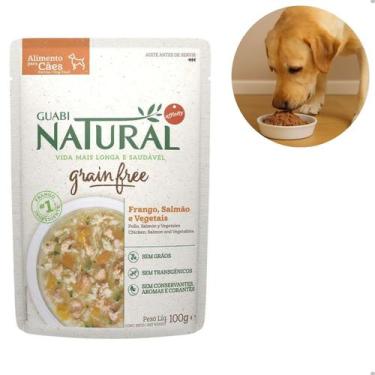 Imagem de Ração Úmida Guabi Natural Grain Free Frango, Salmão e Vegetais para Cã