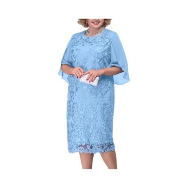 Imagem de Vestido De Verão plus Size Com Bordado Floral Para Mulheres, Vestido D