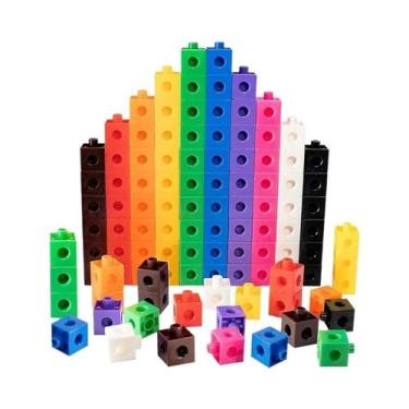 Imagem de Cubos De Matemática Educativos Para Crianças 100pcs Blocos De Contagem