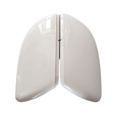 Imagem de 1 par de capa de espelho lateral compatível com vw golf 6 mk6 gti r20 touran 2011 2012 2013 2014 2015 tampa retrovisor do carro acessórios automotivos(White)