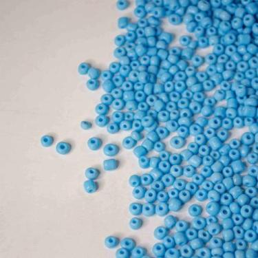 Imagem de Miçanga Azul Claro 6/0 4mm - 620 peças - 50g - La Mode Arte e Criação
