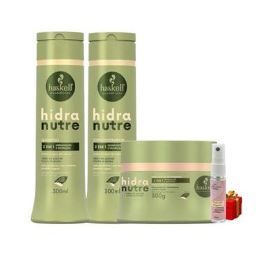 Imagem de Kit Haskell Hidranutre Shampoo 300ML 1 Condicionador 300ML 1 Mascara 3