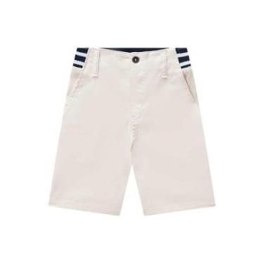 Imagem de Bermuda Infantil Menino Em Sarja Bege Claro Luc.boo-Masculino