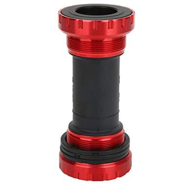 Imagem de Cuofyunl plástico de náilon mountain bike integrado oco bb91 rolamentos de imprensa suporte inferior para pedaleira acessório da bicicleta (Vermelha)