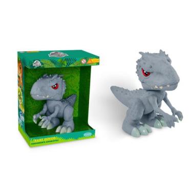 Imagem de Dinossauro Indominus Rex cinza Dinos baby Jurasc World Brinquedo 1463 