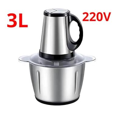 Imagem de Multiprocessador Elétrico de Alimentos e Carne - Opções 2L ou 3L, Material Metal, Ideal para Trituração em Cozinha Residencial (3L 220V)