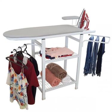 Imagem de Tábua Mesa de Passar Roupas Fixa Grande Multiuso Com Tecido Térmico Pa