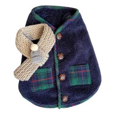 Imagem de Acouto Roupas de Inverno para Cães Aconchegantes e Elegantes de Raças Pequenas - Roupas para Animais de Estimação Bichon Frise, Pomeranian, Poodle - Inclui Lenço Combinando, Calor Extra e Moderno -