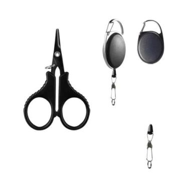 Imagem de Conjunto De Tesoura E Alicate De Pesca Em Aço Inoxidável Revestido De 