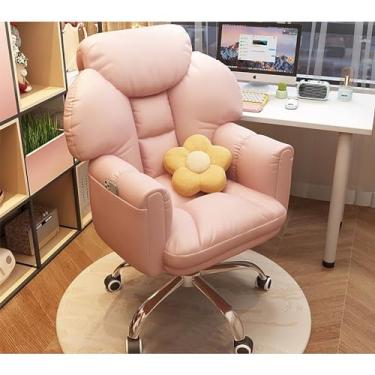 Imagem de Cadeira de jogos com apoio para os pés e suporte lombar – Cadeira ergonômica de escritório com encosto alto para trabalho ou casa – Cadeira de jogador ajustável