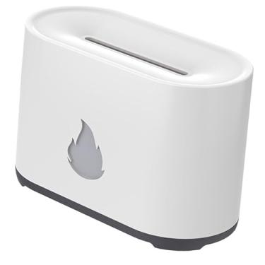 Imagem de aqxreight Simulação Ultrassônica Difusor de Aromaterapia de Chama 3D Máquina Umidificador de Ar Portátil Silenciosa para Escritório Doméstico Branco Criando Calmante Inovador Em Escritório Calmante