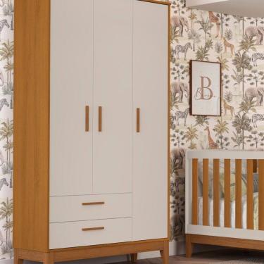 Imagem de Guarda-roupa 3 Portas para Quarto de Bebê Flip Areia Fosco / Savana