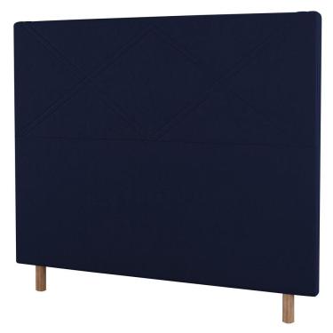 Imagem de Cabeceira Cama Box Casal Queen Size Cairo 160cm Azul Marinho