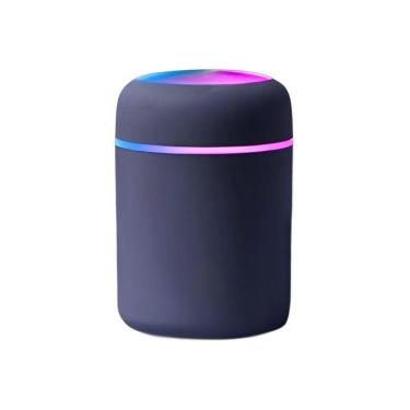 Imagem de Umidificador Portátil Ultrassônico Usb 300ml – Cinza Escuro Com Função Luminária - Bivolt