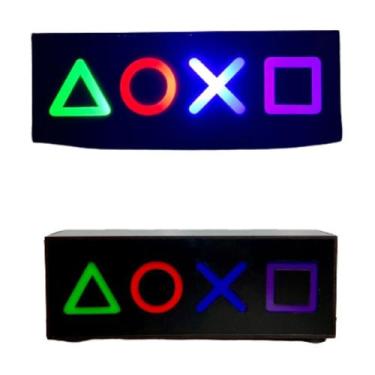 Imagem de Luminária Play Playstation LED - 25x7cm - Viza Games 3D, Bivolt