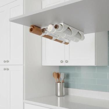 Imagem de Suporte De PortaRolos Para Cozinha Organização Prática Inteligente Par