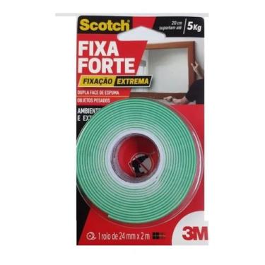 Imagem de Fita Dupla Face Fixa Forte 24Mm X 2M Scotch 3M 5Kg Extrema