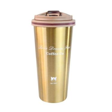 Imagem de Copo térmico de aço inoxidável com tampa 500ml - QUERO PRESENTEAR, Dou