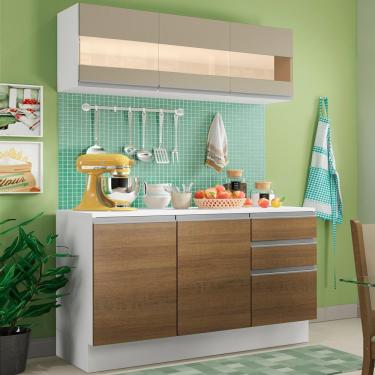 Imagem de Cozinha Compacta 100% MDF Smart Modulada 120 cm Madesa