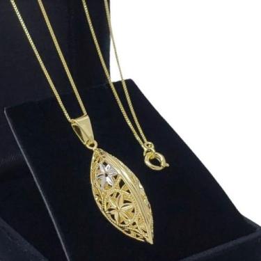 Imagem de Colar Balão Decorado Banho De Ouro 18k 3011 - Trs Chic Joias