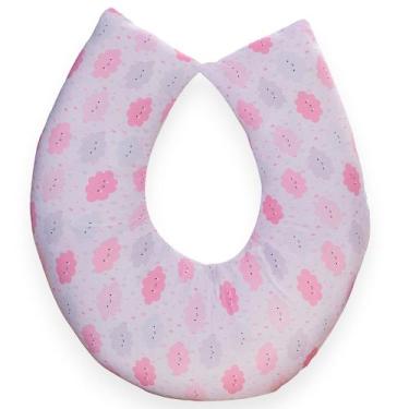 Imagem de Almofada de Amamentação para Bebe Menina com Capa Removível - AVM Enxo