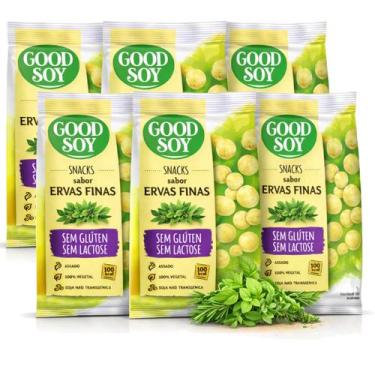 Imagem de Kit 6 Snacks de soja GOODSOY s/ Gluten Ervas Finas 25g