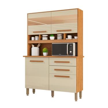 Imagem de Cozinha 4 Portas 2 Gavetas Sara Frison Com Espelhos