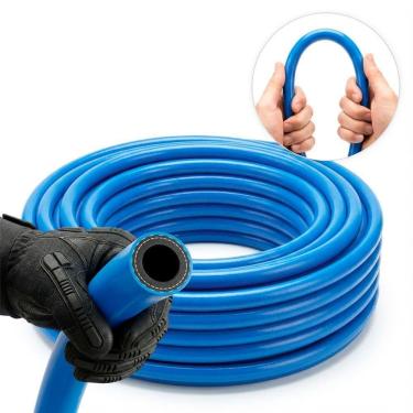 Imagem de 10 Metros Mangueira Lava Auto Jato Resistente 1000psi 1/2 Polegadas Azul