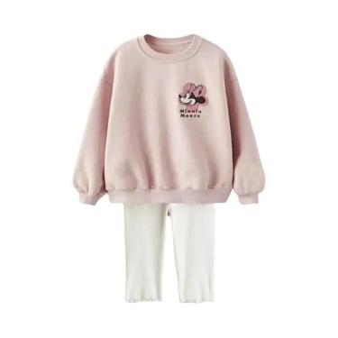 Imagem de Conjunto De Moletom Com Estampa De Desenho Animado Para Crianças 2 Peç
