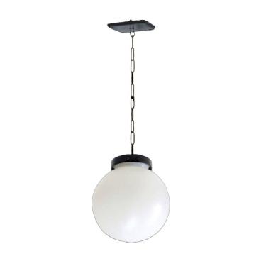 Imagem de Luminária Globo De Teto Alumínio Fundido Preto 30x20cm