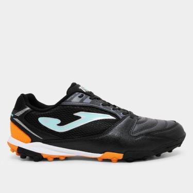 Imagem de Chuteira Society Joma Dribling Masculina, Preto, Azul, 40