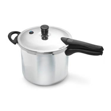 Imagem de Panela De Pressão 6 Litros 20cm Nigro Press Polida, 6L, Cinza