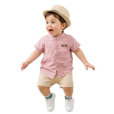 Imagem de Roupa Mauricinho Conjunto Infantil Temático Menino, Coral, Claro, 4