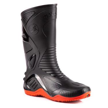 Imagem de Bota galocha para motociclista motosafe - varias cores, Vermelho, 38