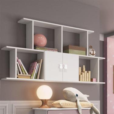 Imagem de Nicho De Parede Infantil Com 2 Portas Em Mdp Percasa Branco