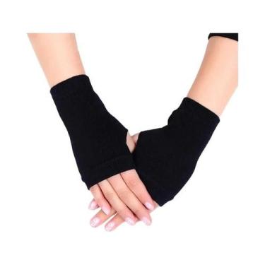 Imagem de Luvas Femininas Elegantes De Crochê Sem Dedos Para Aquecer as Mãos, Em