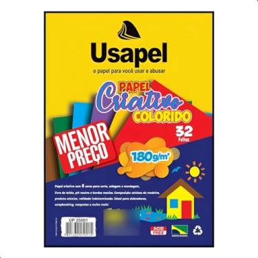 Imagem de Papel Criativo Neon, Usapel, 5 Cores, 45 Folhas, A4, 21x29,7 cm