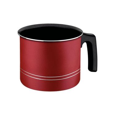 Imagem de Fervedor Sicília para Aquecer Água Leite e Chás em Alumínio com Revestimento Antiaderente Uso em Fogão Vermelho