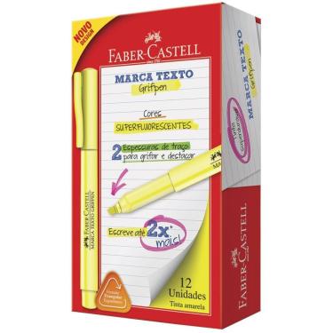 Imagem de Marca Texto Faber-Castell Grifpen com Ponta Fina e Corpo Ergonômico Kit com 12 Unidades...