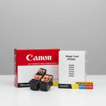 Imagem de Kit Cabeças Impressão Canon Preta Bh-10 E Colorida Ch-10