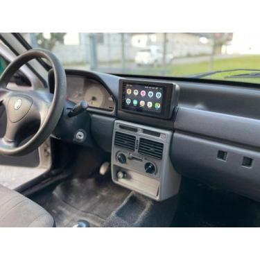 Imagem de Moldura p/ MP5 2 Din Fiat Uno Mille 94/13 Fiorino Mille 97/13 - Cinza 