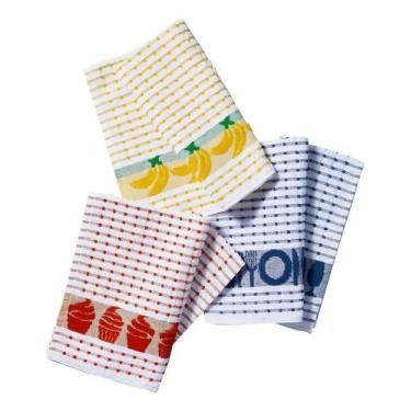 Imagem de Pano De Prato Copa Atoalhado Teka Gourmet Kit 5 Peças Rubber - Congrat