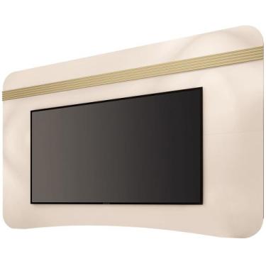 Imagem de Painel Para TV 80 Pol Orgânico 200cm Ermione B01 Off White Champanhe -