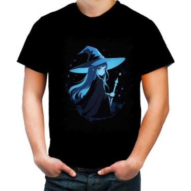 Imagem de Camiseta Colorida Bruxa Halloween Azul Festa 3 - Kasubeck Store, INF 0