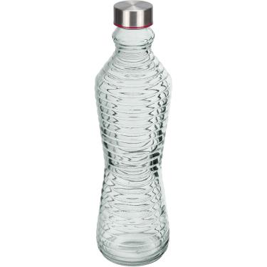 Imagem de GARRAFA SUCO ÁGUA LEITE HOME&CO VIDRO COM TAMPA 1 LITREO 31x9x9cm TRANSPARENTE